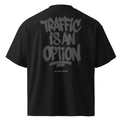 "TRAFFIC IS AN OPTION" Tee (Gray)
