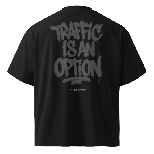 "TRAFFIC IS AN OPTION" Tee (Gray)